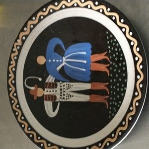 Polish Pottery, hand painted redware.